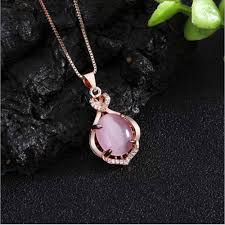 Pendentif Collier Précieuse Naturelle en Quartz Rose – Énergie et Équilibre