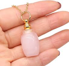 Pendentif Naturelle Bouteille en Quartz Rose - Élégance et Bien-être