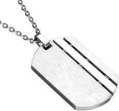 Pendentif Homme Argent Inoxydable Militaire - Élégance et Robustesse