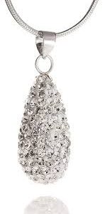 Pendentif Femme en Argent avec Cristaux Swarovski - Élégance et Brillance