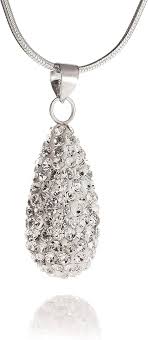 Pendentif Femme en Argent avec Cristaux Swarovski - Élégance et Brillance