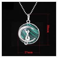 Collier Naturelle Suspension Pendentifs Hardshell - Pendentif Chat en Pierre Naturelle