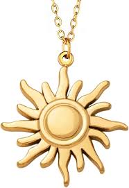 Collier Femme Soleil Plaqué - Élégance et Brillance