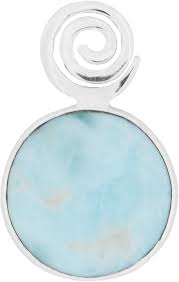 Pendentif en Argent avec Pierre Semi Précieuse Larimar