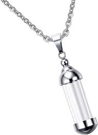 Collier Pendentif Balle Tube Bouteille en Verre - Élégance et Originalité