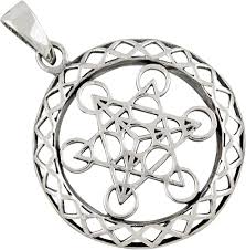 Pendentif Cube Metatron en Argent 925 - Énergie et Élégance