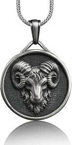Pendentif Horoscope Bélier en Argent Fait Main - BySilverStone Jewelry