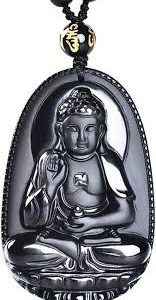Pendentif Bouddha en Obsidienne : Équilibre et Sérénité