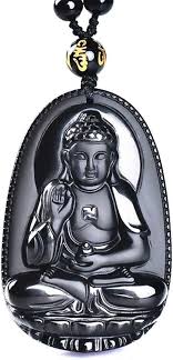 Pendentif Bouddha en Obsidienne : Équilibre et Sérénité