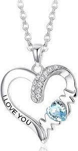Pendentif Je T'aime Maman en Argent Sterling - Sllaiss
