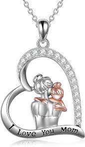 Collier Cadeaux Sterling Pendentif - Je T'aime Maman
