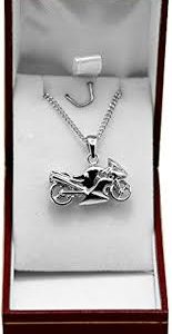 Pendentif Sportive en Argent Massif Poinçonné - Passion pour la Moto