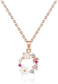 Pendentif Or Rose Couronne en Argent Sterling - Élégance et Charme