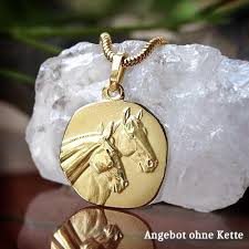 Pendentif Médaille Pferdeköpfe Véritable - L'élégance du cheval